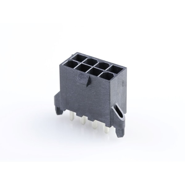 Molex Rectangular Power Connector, 8 Contact(S), 2 Row(S), Male, Straight, 0.165 Inch Pitch, Solder 462070008 - main